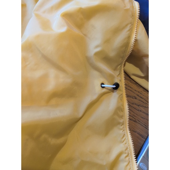 Sz XL Vintage Columbia Women's Blue and Yellow Hooded Lightweight Zip Up Jacket - Picture 7 of 12